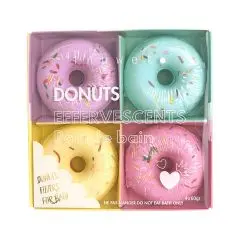 COFFRET DONUTS FIZZERS Coffret cadeau 4 donuts effervescents pour le bain Donuts effervescent 60g x 4