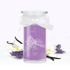 Bougie LAVENDER & VANILLA Bougie Parfumée avec Bijou en argent massif 925 