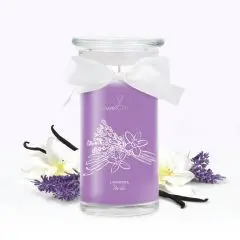 Bougie LAVENDER & VANILLA Bougie Parfumée avec Bijou en argent massif 925 