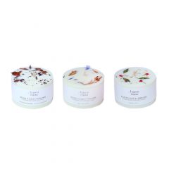 Coffret d'hiver Trio de bougies fleuries et parfumées