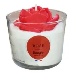 Rose Rouge Bougie Parfumée 