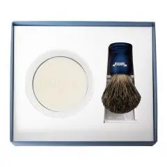 Le Rasage Coffret Initiation  : Blaireau Noir, Bol porcelaine et Savon à Raser Savon 100g