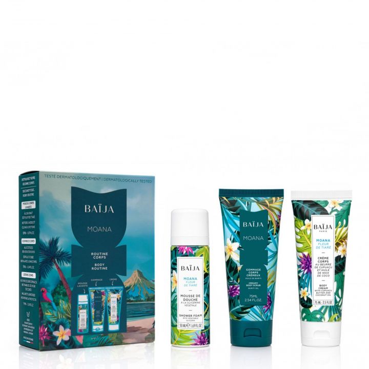 Coffret Routine Corps Moana Gommage, Mousse Lavante & Crème Corps  - Baïja - Soin - Visuel 1