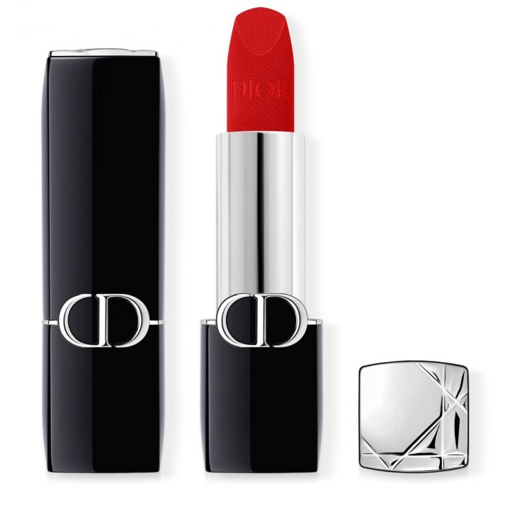 Rouge Dior Rouge à Lèvres Confort & Longue Tenue - Fini Velvet 999 - Dior - Maquillage - Visuel 1