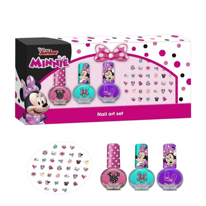 Coffret Vernis - Minnie Trio vernis & Autocollants ongles  - Disney Produits - Maquillage - Visuel 1