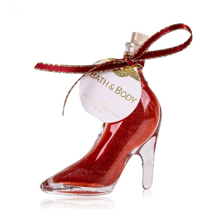 Bain Moussant Chaussure Bordeaux Nacré Pailleté Vanille & Bergamote 40ml - Tentation - Soin - Visuel 1