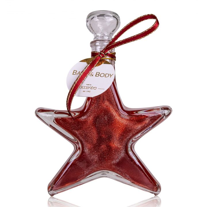 Bain Moussant Etoile Bordeaux Nacré Pailleté Vanille & Bergamote 200ml - Tentation - Soin - Visuel 1