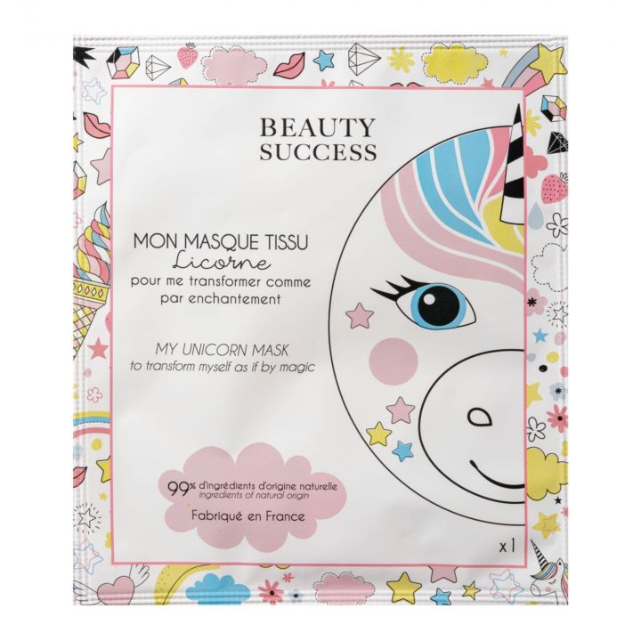 Mon Masque Tissu Licorne Masque Tissu Visage 20ml - Beauty Success - Soin - Visuel 1