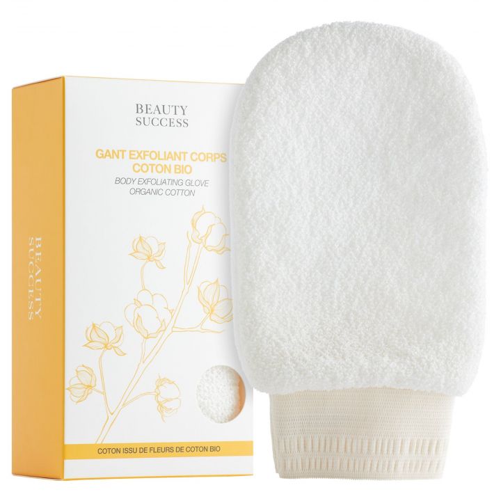 Accessoires corps Gant exfoliant corps en coton bio  - Beauty Success - Accessoire - Visuel 1