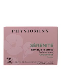 Sérénité Diminue le Stress 15 Gélules - Physiomins - Soin - Visuel 1