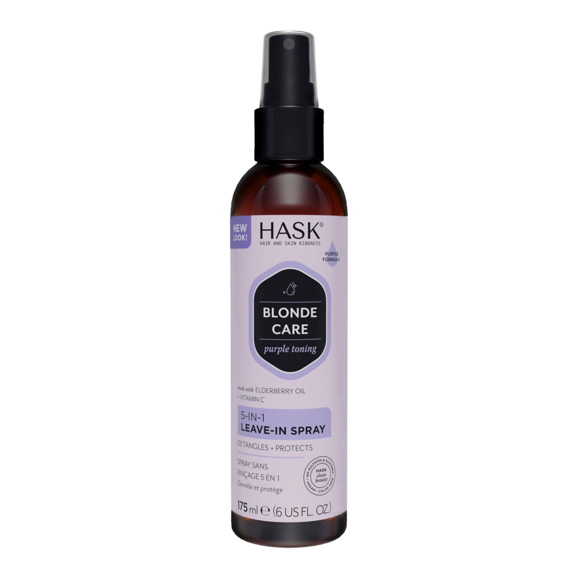 HASK Blonde Care Après shampoing sans rinçage 5 en 1 – Formule végétalienne sans cruauté envers les animaux sans danger pour les couleurs sans gluten sans sulfate sans paraben