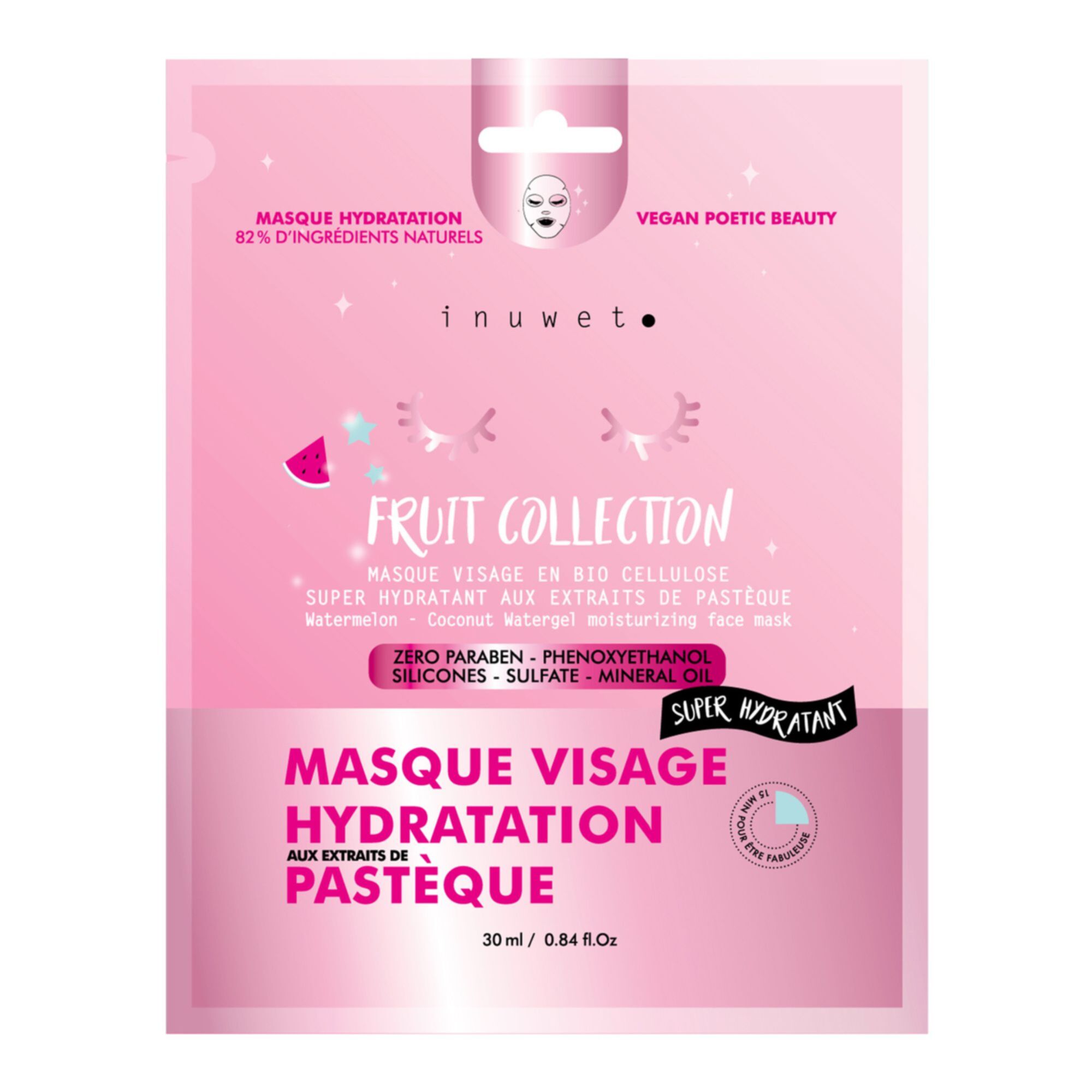 Inuwet - Masque Visage Hydratant Masque Hydratant Pastèque