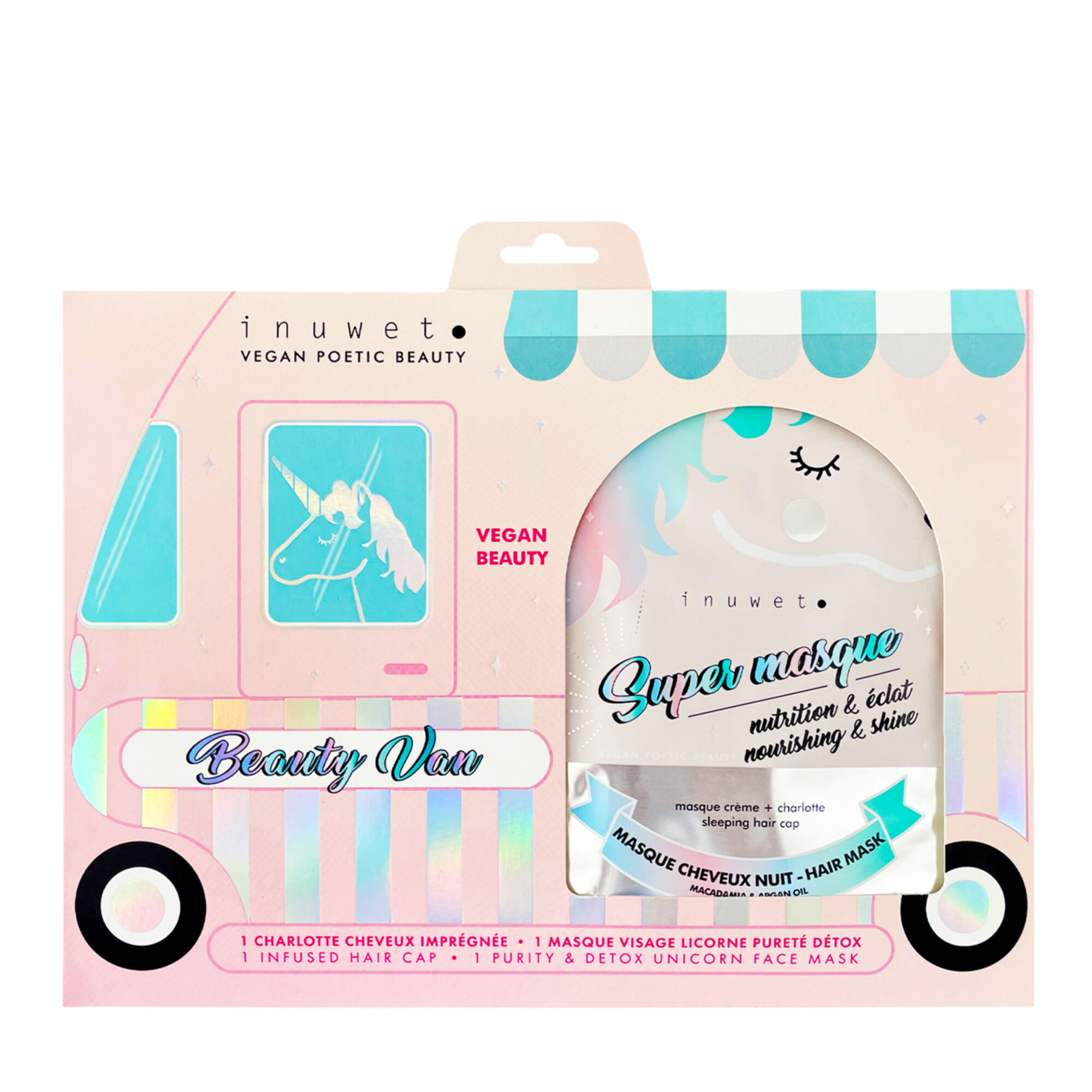 Inuwet - Beauty Van Licorne Masque Cheveux Nutrition Eclat & Masque Visage Licorne