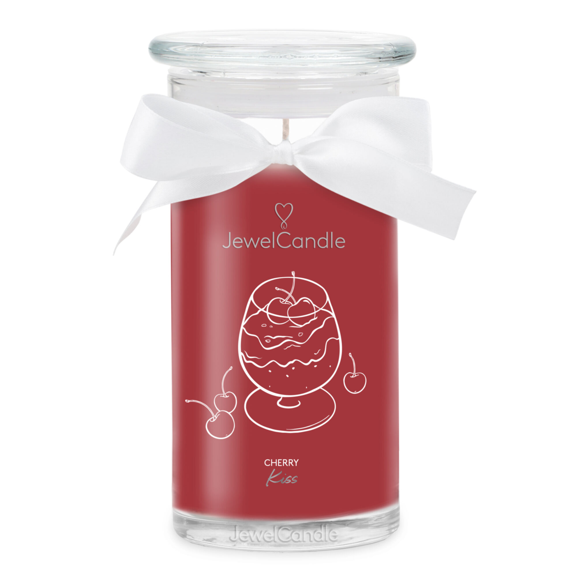 Jewel Candle - Cherry Kiss Bougie Parfumée Avec Bijou Argent Massif Boucles D'oreilles