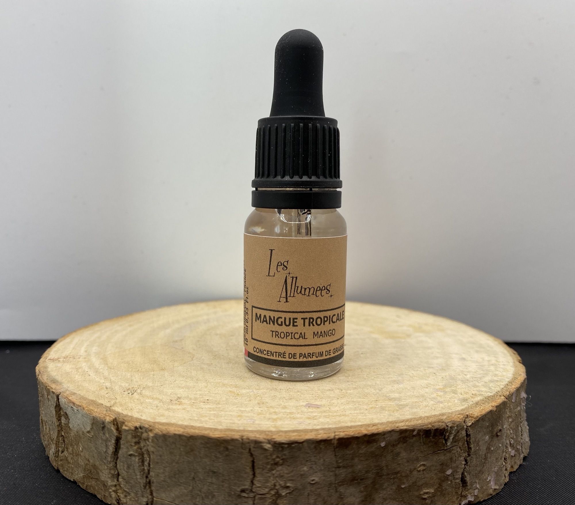 Les Allumées - Fiole Verre Pipette Bouchon Noir Parfum De Grasse Mangue Tropicale - 10ml