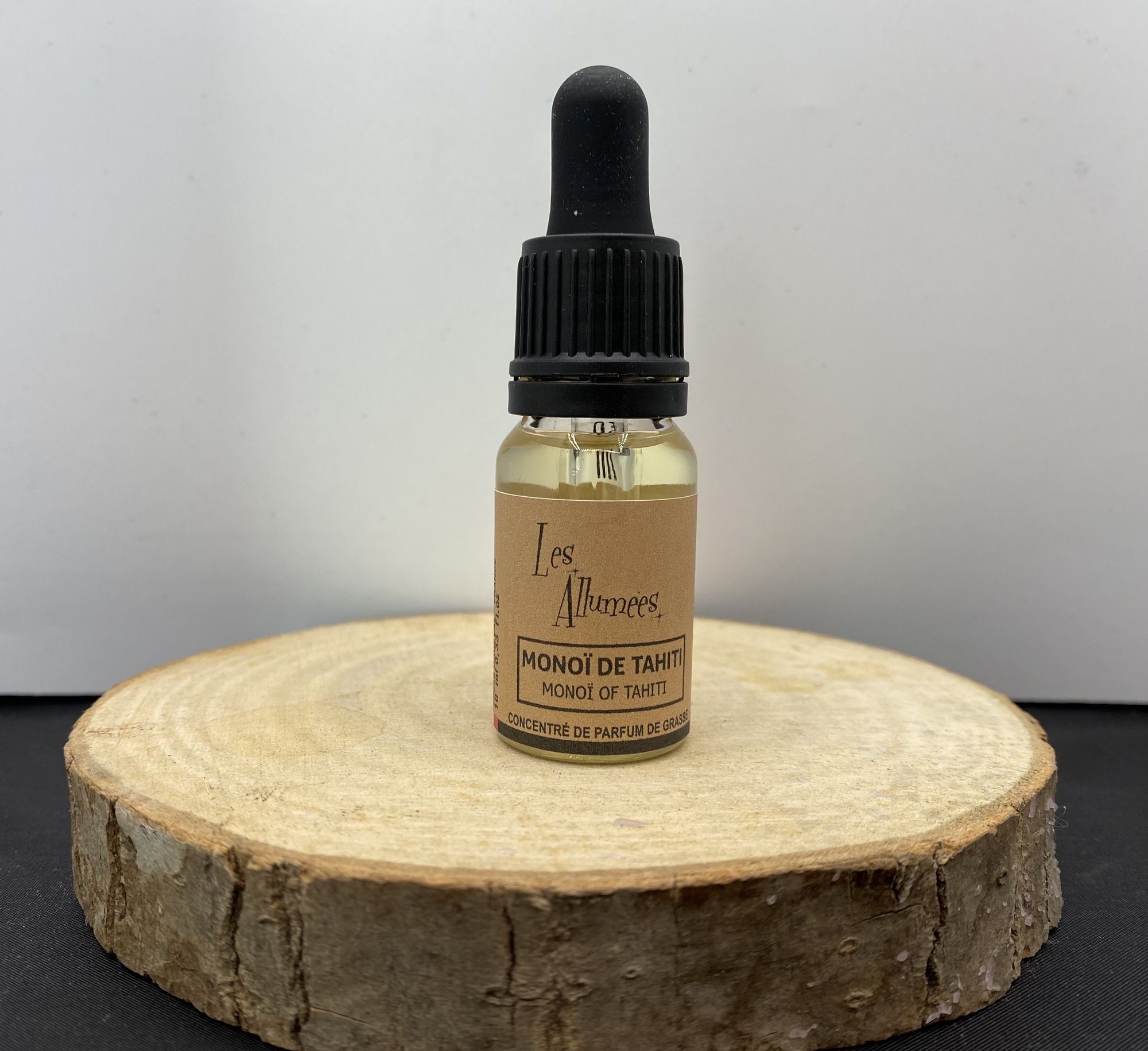 Les Allumées - Fiole Verre Pipette Bouchon Noir Parfum De Grasse Monoi De Tahiti - 10ml