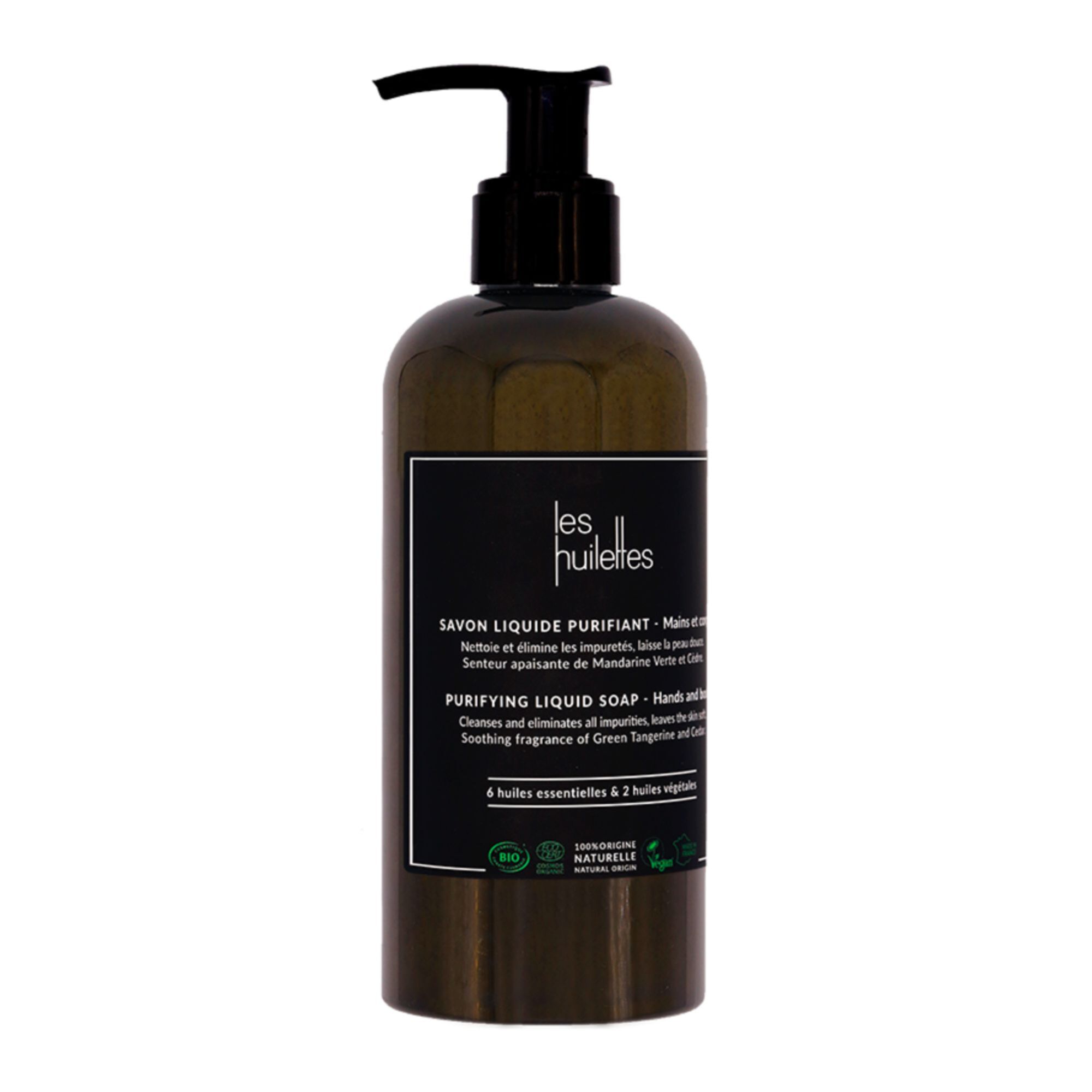 Les Huilettes - Savon Liquide Purifiant Savon 100% Naturel Exfoliant 295ml
