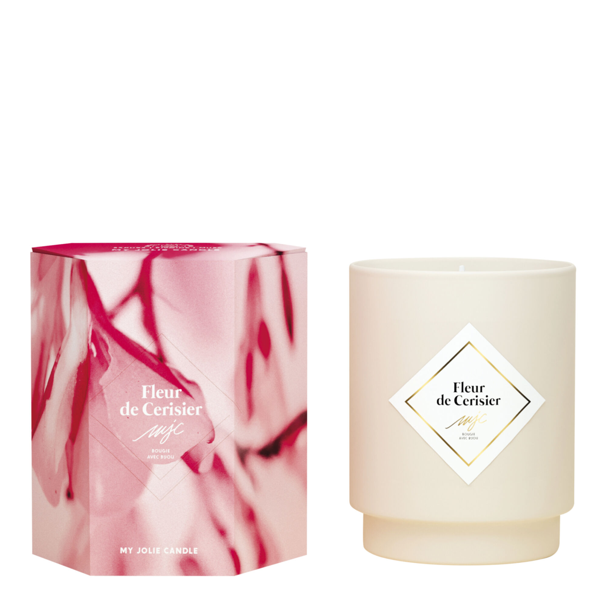 My Jolie Candle - Bougie Parfumée Avec Bijou Fleur De Cerisier Bracelet Argent