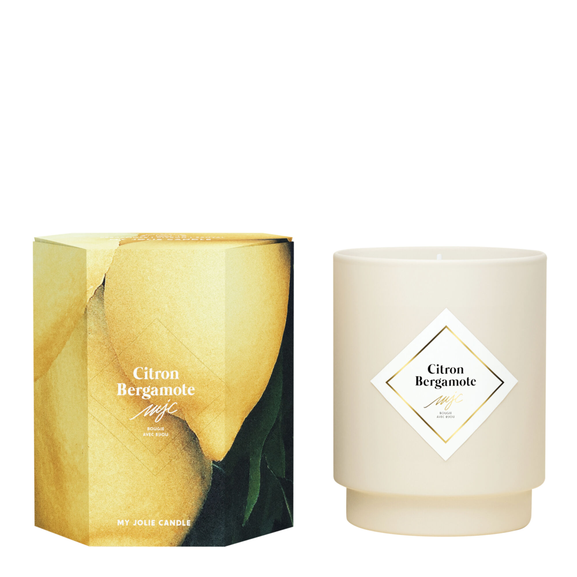 My Jolie Candle - Bougie Parfumée Avec Bijou Citron Bergamote Bracelet Argent