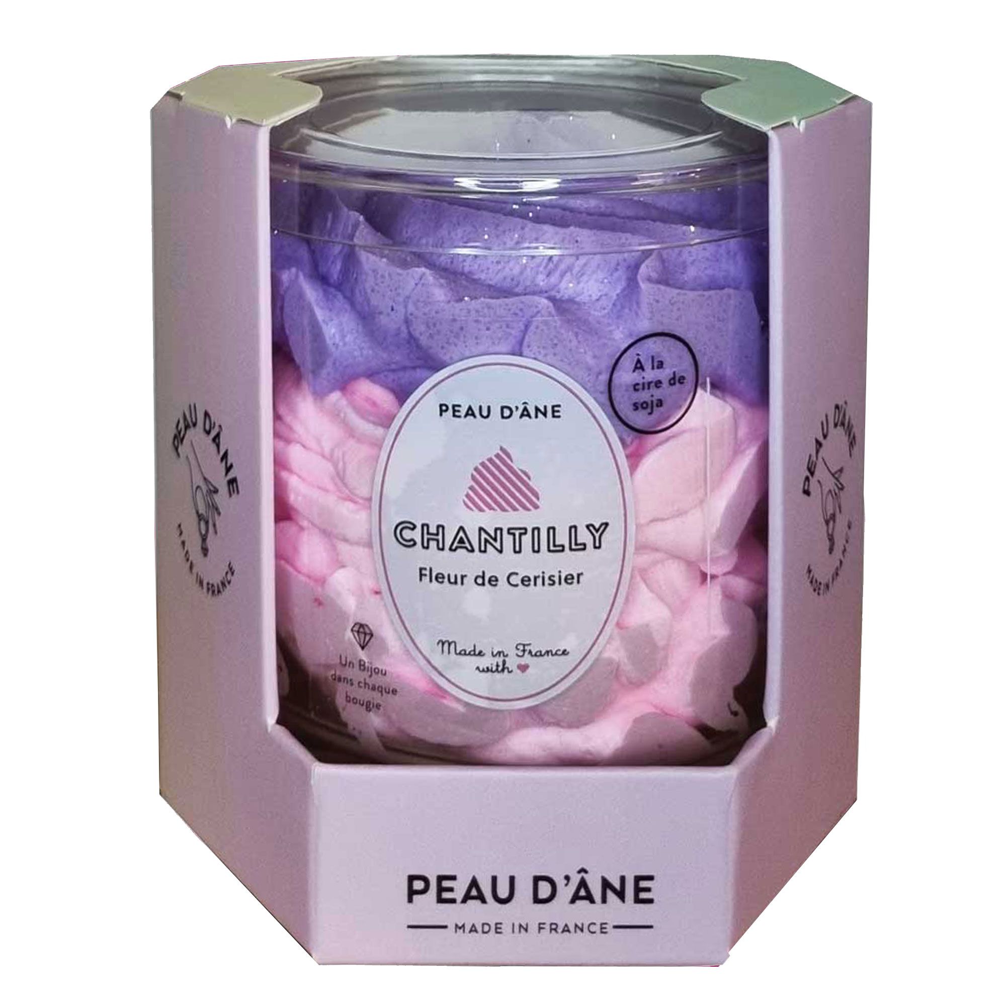 Peau D'ane - Bougie Chantilly Tie & Dye Fleur De Cerisier Bougie Bijou Bracelet Argent