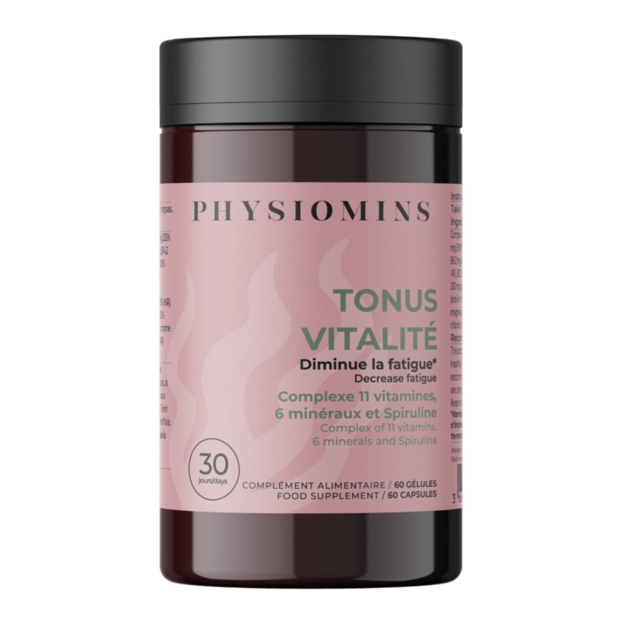 Physiomins - Tonus Vitalité Diminue La Fatigue 60 Gélules