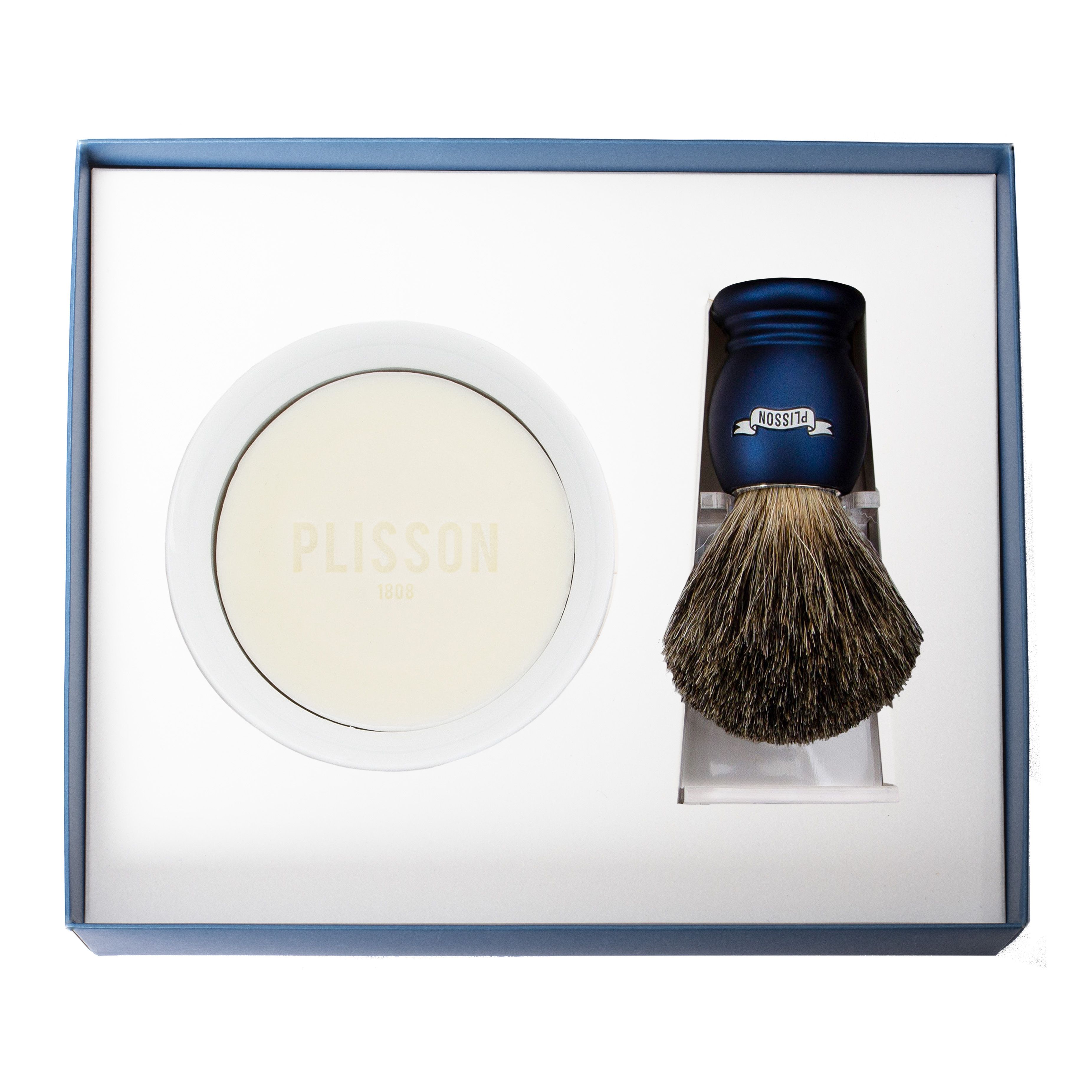Plisson - Le Rasage Coffret Initiation : Blaireau Noir, Bol Porcelaine Et Savon À Raser Savon 100g