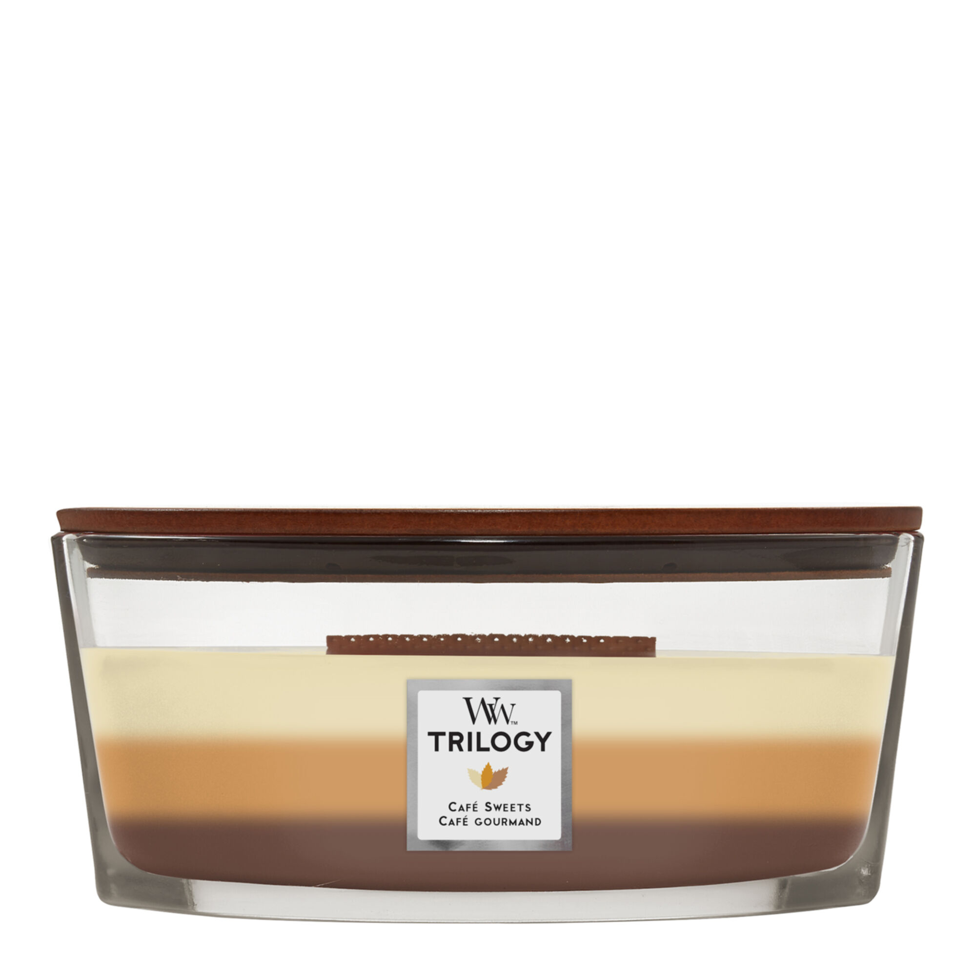 Woodwick - Trilogy - Café Gourmand Bougie Parfumée Ellipse