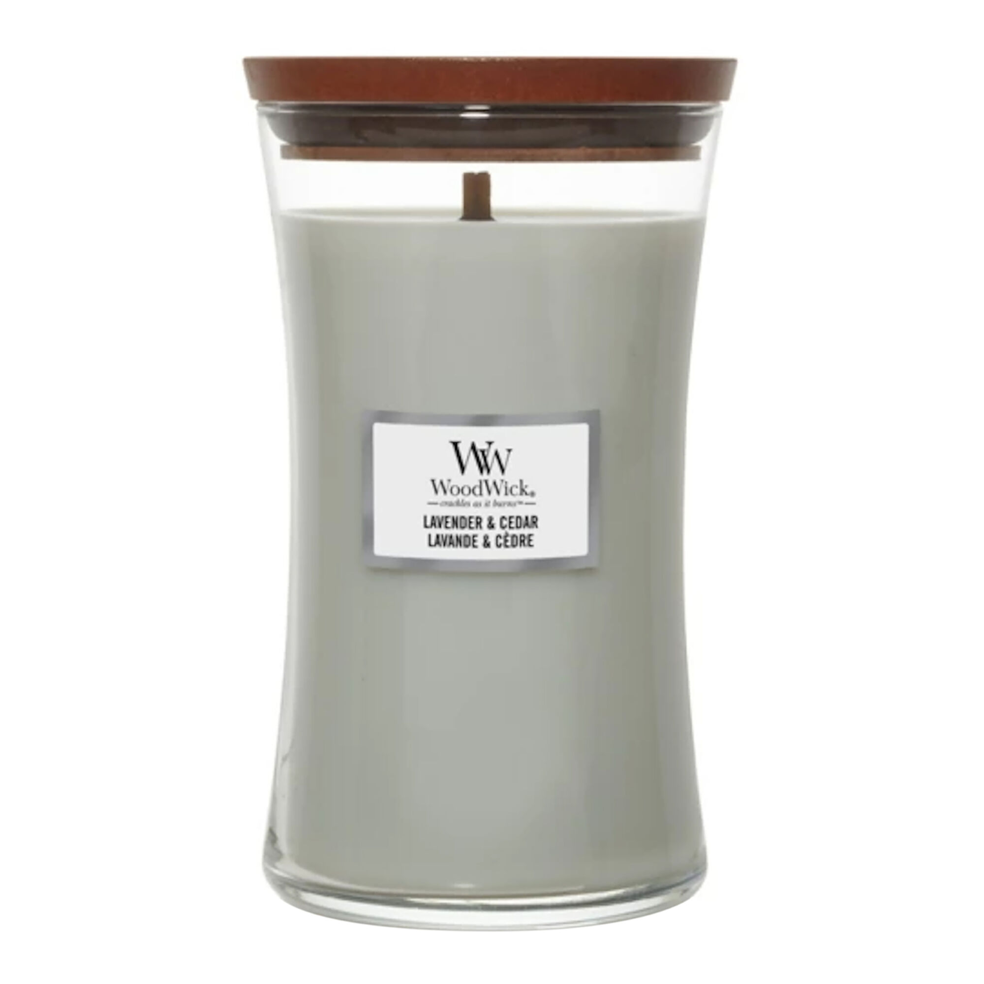 Woodwick - Lavande & Cèdre Bougie Parfumée Grande Jarre