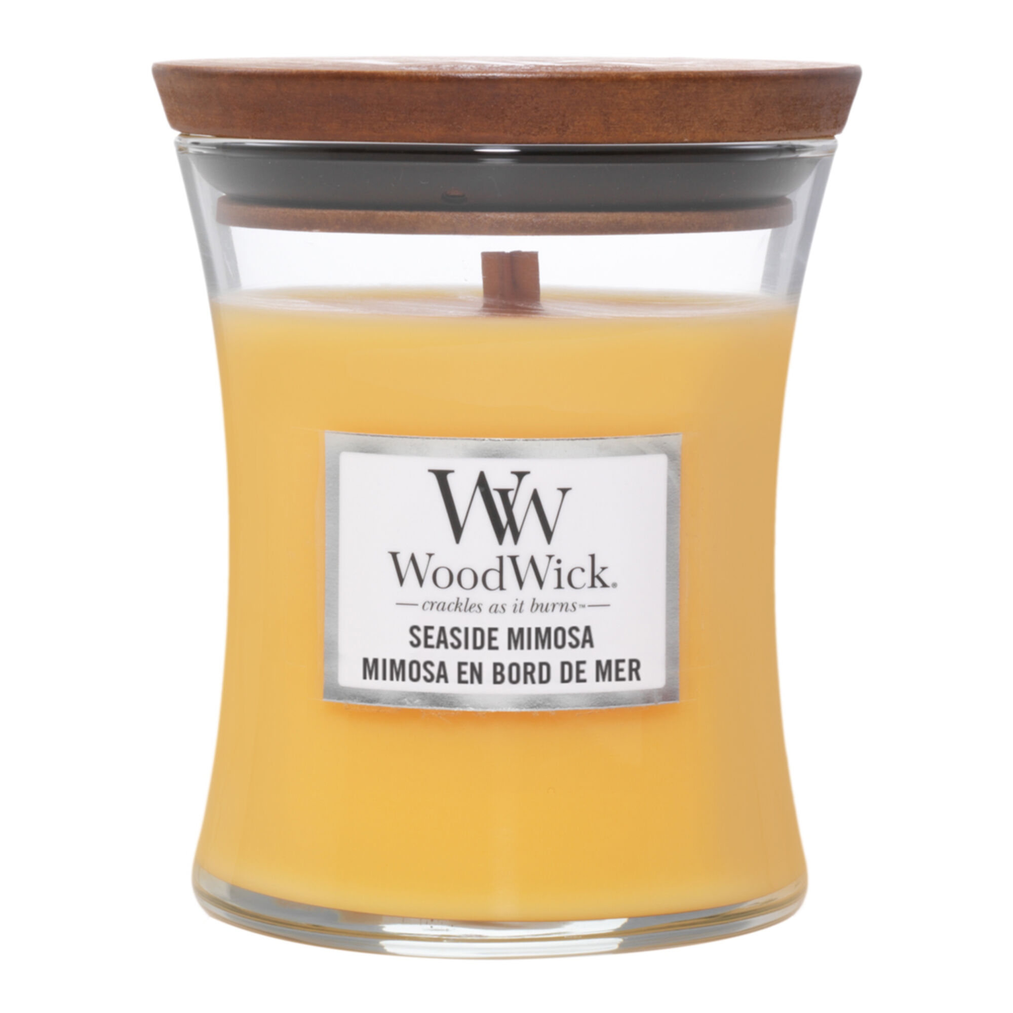 Woodwick - Mimosa En Bord De Mer Bougie Parfumée Moyenne Jarre