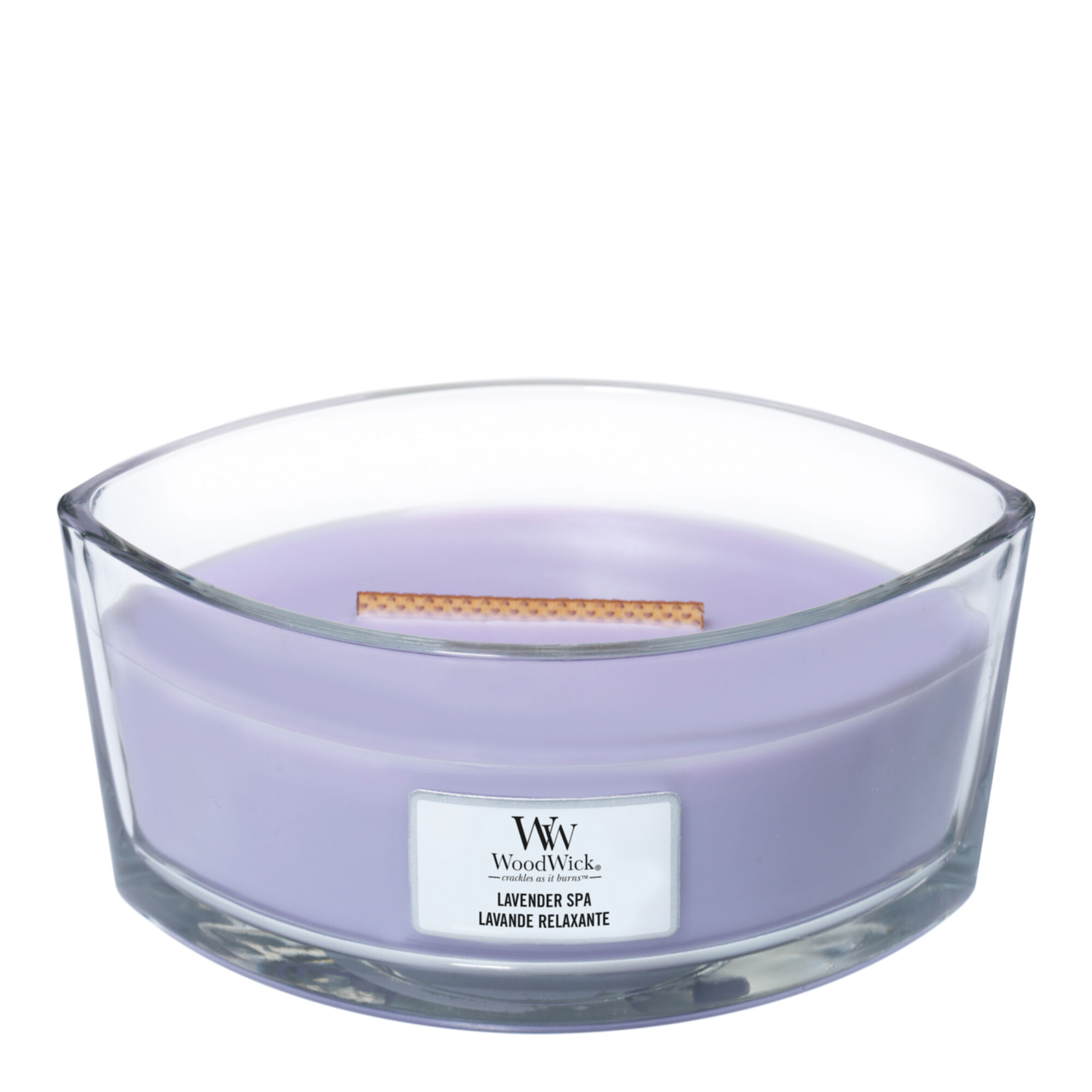 Woodwick - Lavande Relaxante Bougie Parfumée Ellipse