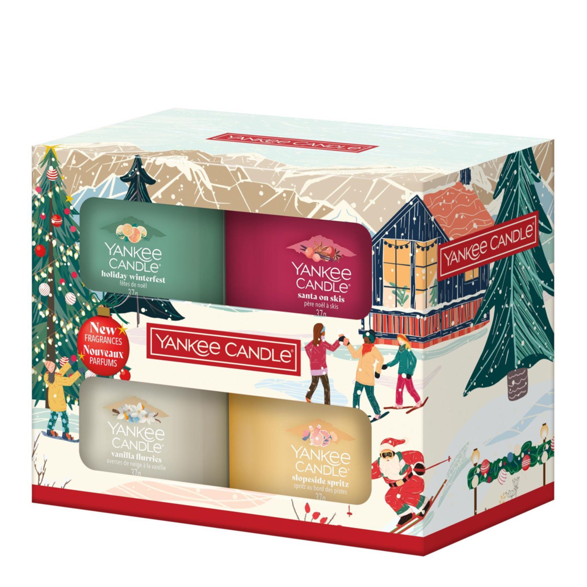 Yankee Candle - Collection Après-ski Coffret 4 Mini Bougies Votives