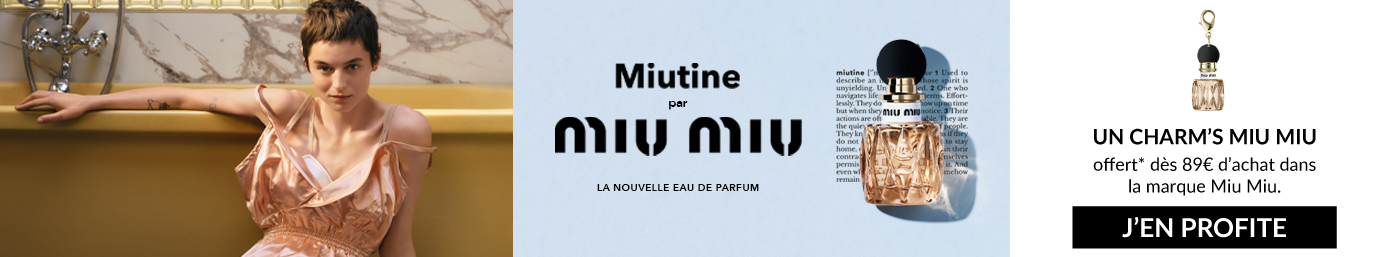 Un charm’s Miu Miu OFFERT dès 89€ d’achat dans la marque Miu Miu