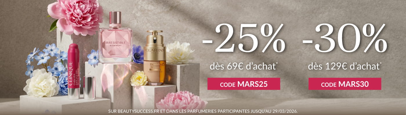 -25% dès 69€ d’achat code : MARS25 et -30% dès 129€ d’achat code : MARS30