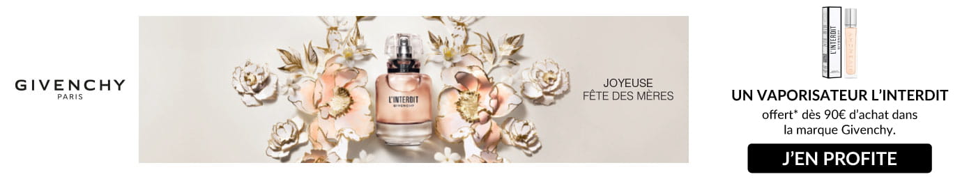 UN VAPORISATEUR DE VOYAGE RECHARGEABLE L’INTERDIT EAU DE PARFUM offert*dès 90€ d’achat dans la marque Givenchy