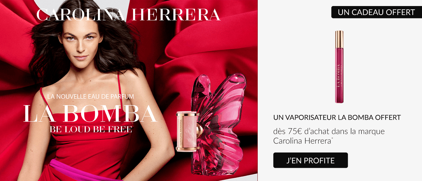 Un vaporisateur La Bomba 10ml offert dès 75€ d’achat dans la marque Carolina Herrera.