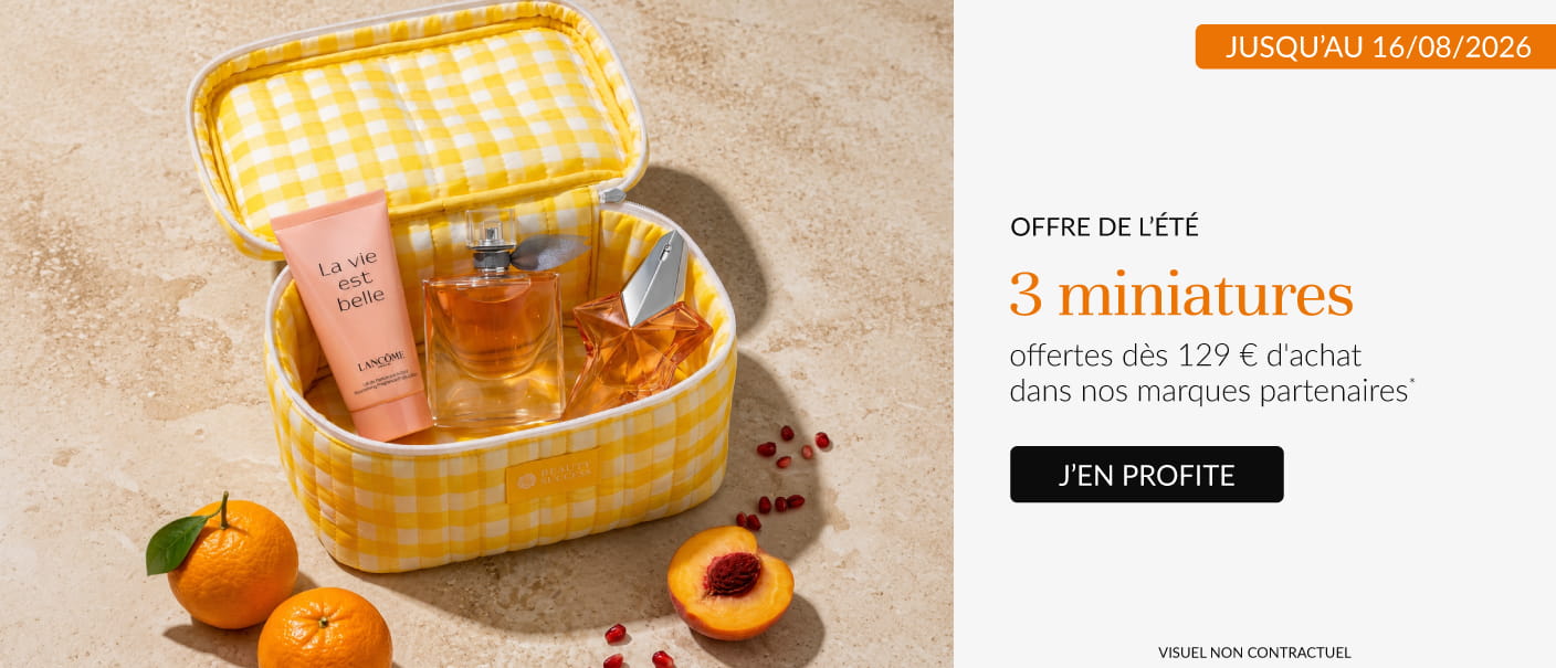 3 miniatures offertes dès 129€ d’achat* dans nos marques partenaires.