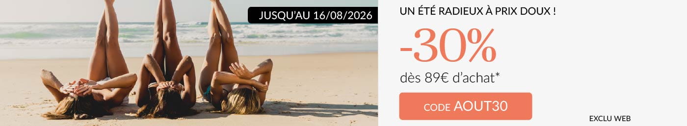 Vos indispensables de l'&eacute;t&eacute; &agrave; -30% d&egrave;s 89&euro; d'achat