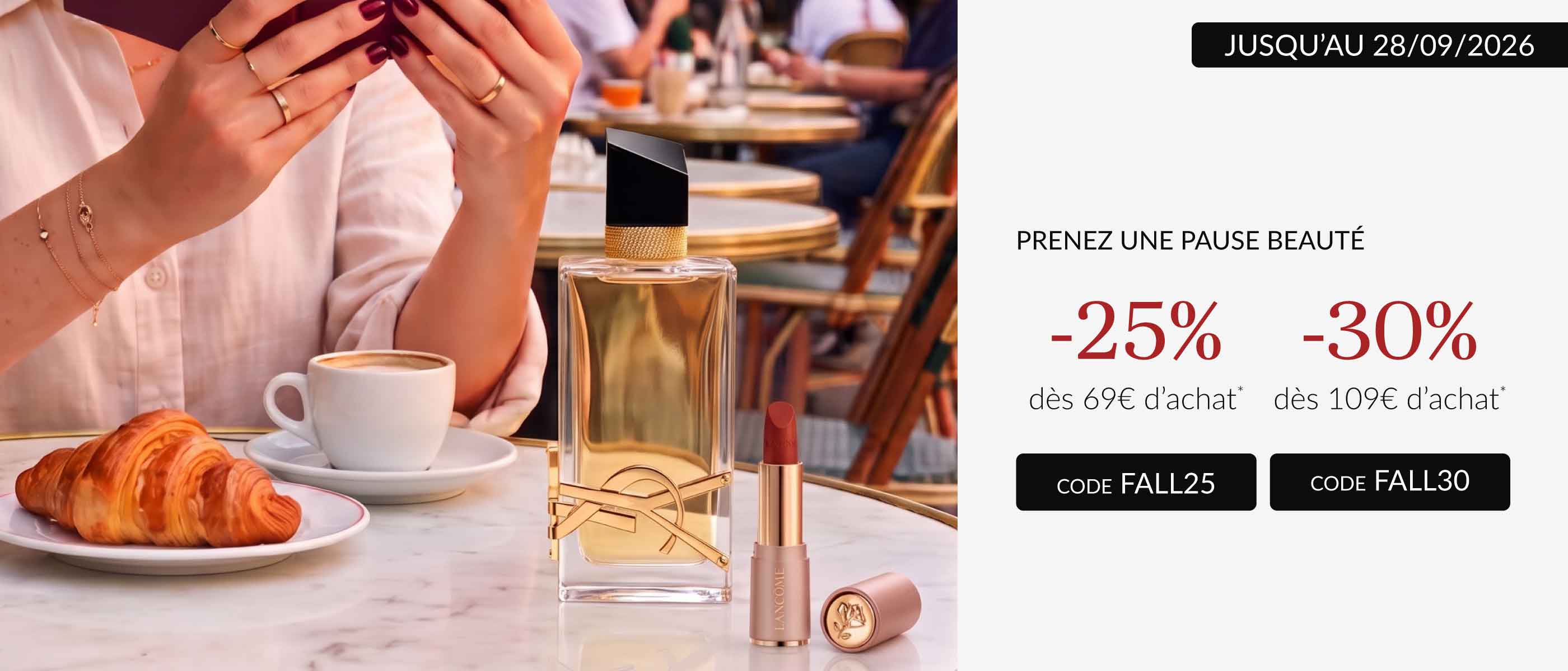 -25% d&egrave;s 69&euro; avec le code FALL25 et -30% d&egrave;s 109&euro; avec le code FALL30