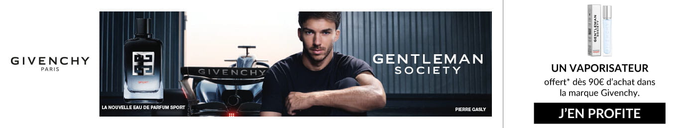 Un vaporisateur Gentleman Society Eau de Parfum Sport OFFERTE dès 90€ d’achat dans la marque Givenchy*